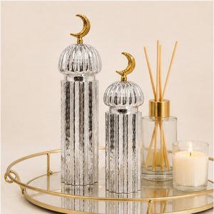 Decoración Islámica para el Hogar, Juego de Adornos Metálicos de Minarete, Figura de Luna Creciente Plateada y Dorada, Decoraciones al por Mayor para Ramadán y Eid Mubarak - Product Image 2