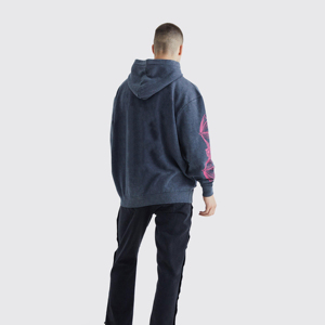 Vente en gros : Nouveau sweat à capuche délavé à l'acide pour homme, couleur unie personnalisable, le plus vendu - Product Image 1