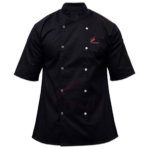 Camisa de Chef Blanca de Media Manga de Alta Calidad, Uniforme de Trabajo para Personal de Restaurante y Hotel, Chaqueta y Abrigo - Product Image 1