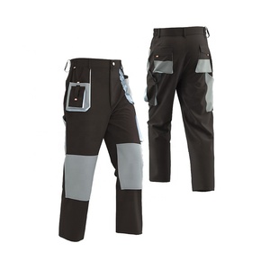 Combinaison de travail unisexe bleu foncé avec bordure verte, plusieurs poches, résistante à l'abrasion, certifiée CE, personnalisable, détection des aiguilles - Product Image 4