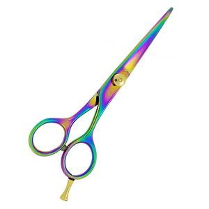 Ciseaux de coiffure professionnels PROSEE en acier inoxydable 440C, lame tranchante, 32 dents, manche moyen, pour droitiers - Product Image 1
