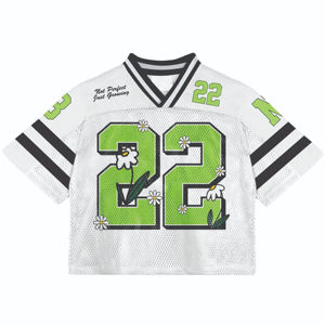 Ventes en gros de t-shirts de football américain personnalisés avec logo, streetwear, coupe courte, respirants, en mesh, pour hommes - Product Image 1