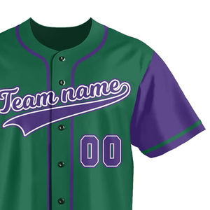 Maillot de baseball unisexe respirant à séchage rapide avec logo personnalisé imprimé, haute qualité, 100% polyester, manches courtes, col en V, service OEM - Product Image 4