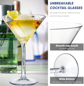 Copas de Martini Transparentes de Estilo Moderno, Copas de Cóctel de Plástico de Grado Alimenticio para Fiestas y Bares, Copas de Cóctel para Banquetes de Boda y Catering - Product Image 3