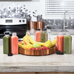 Botellas de Plástico PET Cuadradas de 8oz, 12oz y 16oz, de 0.1mm de Grosor, para Jugos/Aderezos y Smoothies, con Tapas, Impresión Serigrafiada, Ecológicas y Reciclables - Product Image 4