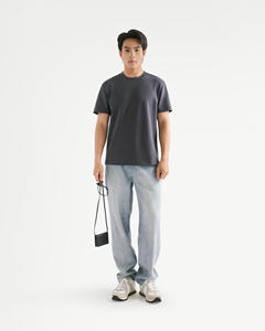 เสื้อยืดคอกลมทรงหลวมพิมพ์ลายสำหรับผู้ชาย ผ้าโพลีเอสเตอร์/คอตตอนเนื้อหนา ระบายอากาศได้ดี เป็นมิตรกับสิ่งแวดล้อม สไตล์สตรีทแวร์ - Product Image 3