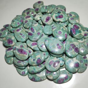 Wholesale Natural Ruby Fuchsite Cabochons Bulk Lot Loose Gemstones for DIY Macrame Pendant Jewelry Making Supplies - Product Image 4