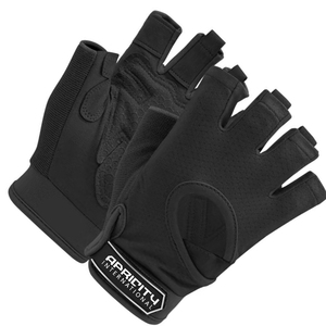 Lightweight Breathable Unisex <b>Half</b> Finger Lace-Up Closure Fitness Gloves Black Color Anti <b>Slip</b> Weight Lifting Gym - Product Image 2