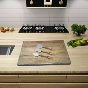 Tabla de cortar de madera natural galvanizada duradera de embalaje personalizado de madera de mango y tabla de queso Tabla de servir de diseño elegante - Product Image 1