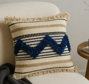 MODERN SANITATIONS Funda de cojín Boho cuadrada de mezcla de algodón/terciopelo/poliéster, lavable, con cierre oculto, decoración para el hogar - Product Image 2