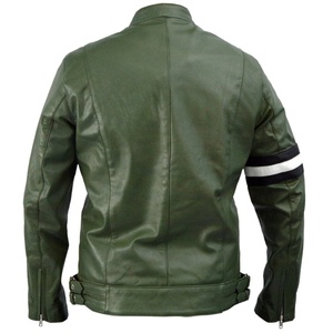 Blouson Bomber en Cuir Imperméable et Respirant pour Homme, Grande Taille, Fermeture Éclair, Écologique, Logo Avant, Style Sportif - Product Image 2