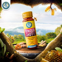 VINUT TRUST Shot de gingembre pour stimuler l'immunité, boisson de 30 ml au gingembre, miel et citron, goût épicé pour adultes