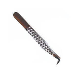 Pinces à cils professionnelles de qualité supérieure en acier inoxydable anti-magnétique, pointe lisse de 10 mm, prix compétitif, extension de cils - Product Image 1