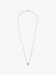 Colliers pendentifs minimalistes en diamant de laboratoire rond, sertis à griffes, avec chaîne câble de 18 pouces à fermoir à ressort, en or massif 14K, bijoux fins en gros - Product Image 5