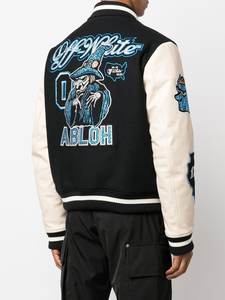 Custom Embroidery Varsity Jacket <b>Men</b> Vintage Patchwork Letterman Bomber Jacket <b>Wool</b> Leather Sleeve Streetwear Hip Hop <b>Coat</b> - Product Image 2