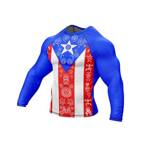 Rashguard de compression MMA, Rashguard BJJ, Rashguard personnalisé imprimé par sublimation pour hommes, conception OEM - Product Image 3