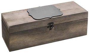 Boîte à vin en bois de luxe avec couvercle à charnière pour un emballage cadeau élégant, un rangement protecteur et une présentation décorative - Product Image 3