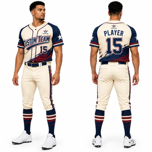 Ensemble de maillot et pantalon de baseball en polyester pour l'école, le collège, les adultes, les jeunes, les hommes, les femmes, professionnel, premium, moderne, vintage, en gros - Product Image 4