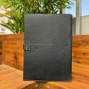 2025 New Arrival Hand -Tooled Portfolio File <b>Folder</b> Multi-function Business <b>A4</b> Notebook Cover Genuine Leather Snap Padfolios - Product Image 5