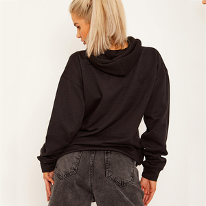 Personalized Women Hoodie Polyester Cotton Casual Graphic Pullover OEM Screen Print <b>Custom</b> Logo Design Streetwear Hooded Top - Product Image 2