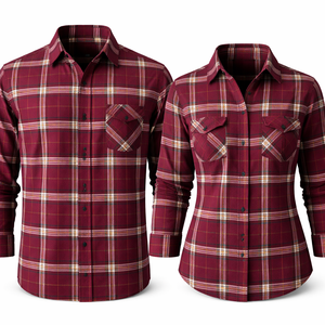 Bulk Premium <b>Christmas</b> Plaid <b>Shirts</b> for <b>Men</b> and Women - Wholesale Custom Manufacturer Direct - Product Image 1