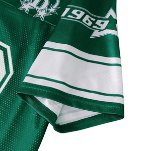 Maillot de football personnalisé à col en V en tissu mesh 100 % polyester imprimé par sublimation, avec nom et numéro d'équipe, pour entraînement sportif - Product Image 4