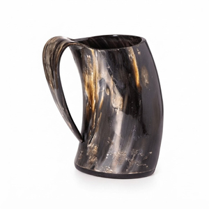 Chope à bière artisanale en corne de bœuf authentique, style Viking, sans danger pour les aliments, cadeau unique pour homme - Product Image 4