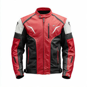 แจ็คเก็ตหนังมอเตอร์ไซค์วินเทจสำหรับนักแข่ง แจ็คเก็ตหนังมอเตอร์ไซค์แบบมีซิปสำหรับผู้ชาย แจ็คเก็ตหนังสำหรับขี่มอเตอร์ไซค์สำหรับนักแข่ง - Product Image 6