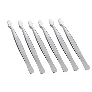 1Pcs Straight Tip Stainless Steel Eyebrow Tweezers for Philately <b>Stamp</b> Collectors Reusable Luxury <b>Hand</b> Tools - Product Image 6