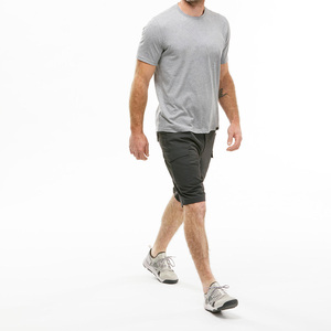Pantalones Cortos Cargo Negros para Hombre, Cintura Alta, Cierre con Cordón, Secado Rápido, Poliéster, para Exteriores, con Bolsillos, Logotipo Frontal - Product Image 2