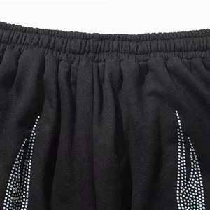 Shorts Bermuda pour Homme Noir à Impression par Sublimation, Style Hip Hop, Taille Élastique, Respirant, Spandex/Coton, Confortable - Product Image 6