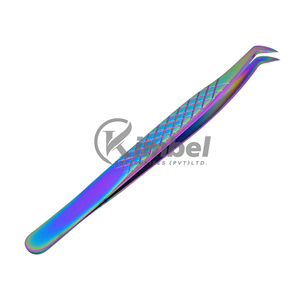 Pinzas para Extensión de Pestañas de Volumen Tipo L, Pinzas para Pestañas con Punta Puntiaguda, Acero Inoxidable con Acabado de Titanio - Product Image 6