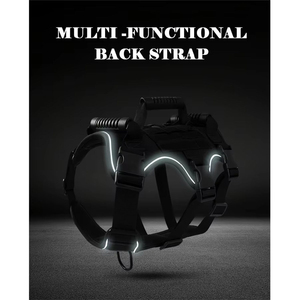 Heavy Duty No-Pull Dog Harness Adjustable Reflective Vest <b>Top</b> Grab Handle D-Ring Breathable Mesh Large Dogs Wholesale OEM - Product Image 6
