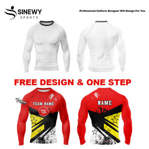 Rashguard de BJJ pour homme en tissu personnalisé de haute qualité, manches longues, séchage rapide, compression, protection UPF50+ sur le devant, respirant et écologique - Product Image 5