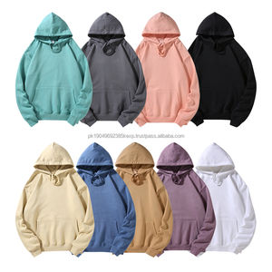 Sudaderas con capucha unisex personalizadas para hombre, sudaderas de invierno de algodón liso de gran tamaño, técnica bordada en blanco a granel de talla grande - Product Image 2