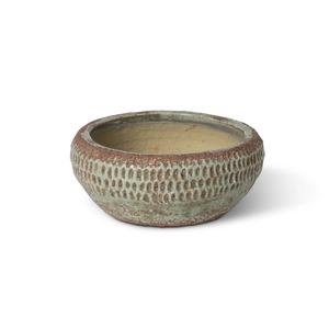 Bol en céramique artisanal décoratif, style glaçure craquelée, plat de service décoratif, idéal pour offrir - Product Image 3