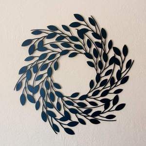 Elegant home accessory premium <b>wall</b> sculpture modern farmhouse <b>decor</b> luxury interior <b>decor</b> artistic metal wreath - Product Image 5