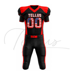 Uniforme de football américain OEM de haute qualité 2026, 100 % polyester, couleur unie pour équipe - Product Image 4