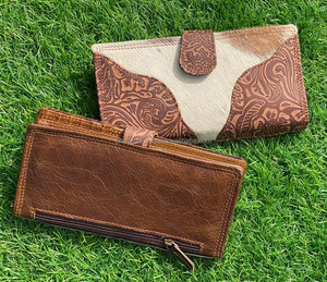 กระเป๋าหนังวัวขนสัตว์ขนาดเล็กมีสไตล์สำหรับผู้หญิงกระเป๋าใส่บัตรมีซิปกระเป๋าสตางค์หนังพิมพ์ลายนูนกระเป๋าคลัทช์โทรศัพท์ดีไซน์เนอร์ - Product Image 5