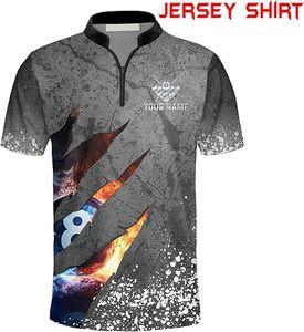 Camisetas de Snooker al por Mayor, Tallas Grandes, Personalizadas para Hombre, Sublimadas, de Spandex/Poliéster, Jersey de Billar de Secado Rápido - Product Image 5