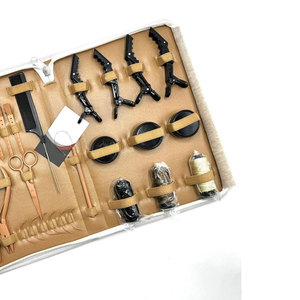 Kit d'outils pour extensions de cheveux, pinces professionnelles en acier inoxydable pour extensions de cheveux avec aiguille à coudre, micro-perles, boucle, fil et pinces - Product Image 5