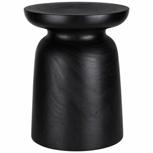 Pawn Accent <b>Side</b> <b>Table</b> Minimalist Rustic Solid Suar Wood High Quality Durable <b>Black</b> Finish Living Room Furniture Home Decor - Product Image 2