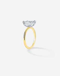 3 Ct Asscher Cut Lab Grown Diamond Engagement Ring Prong Set 14K Solid Gold DEF Color Luxury Minimalist Solitaire IGI Certified - Product Image 4