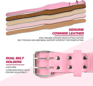 Nuevo Diseño, Última Moda, Cinturones de Gimnasio de Cuero Genuino para Entrenamiento de Fitness, Equipo de Levantamiento de Pesas, Precio Económico, OEM - Product Image 3