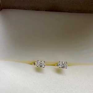 Pendientes Minimalistas con Diamantes Ovalados Cultivados en Laboratorio, Oro Sólido de 14K/18K, Joyería para Uso Diario, Regalos para Mujeres, Venta al Por Mayor - Product Image 5