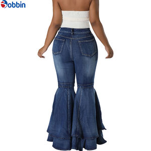 Pantalones Vaqueros Casuales de Mujer de Cintura Alta con Campana y Pierna Ancha, Transpirables, de Moda Urbana, Novedad de Primavera - Product Image 4