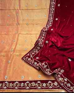 Vestido de seda elegante para mujer de Fany Bridal bordado a mano indio pakistaní fiesta Festival moda con Fancy Salwar Kameez - Product Image 1