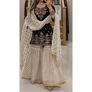 Belle fête porter haut bas Dupatta ensemble pour femmes - Product Image 1