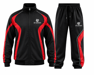 Chándal Deportivo Personalizado de Poliéster para Hombre, con Cremallera Completa, Ropa Deportiva para Correr, Conjunto de Entrenamiento, Fabricante OEM ODM - Product Image 2