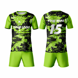 Uniforme de Árbitro de Fútbol Profesional al por Mayor, Malla Azul Lisa, 100% Poliéster, Transpirable, Antibacteriano, Manga Corta, Personalizable - Product Image 5